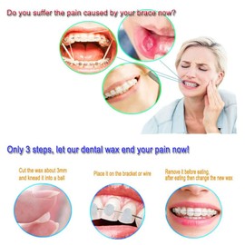 Pack of 10 Dental Care Orthodontic Wax for Braces, Tasteless, White