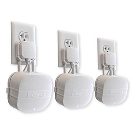 The Eero Genie for eero 6+, eero 6, and Mesh Wi-Fi: Wall Mount Outlet Holder Stand | Lowest Profile | Open Access | Multiple Install Options | Horizontal Outlets | Design Winner! (3-Pack)