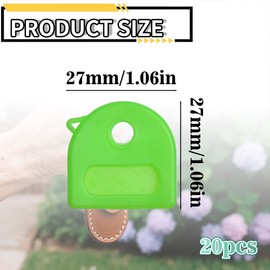 HUAJJ 20 Pcs Key Covers Caps, Soft Stretchy Key Covers for House Keys for Home Office and Garage Use（with 20 Labels）