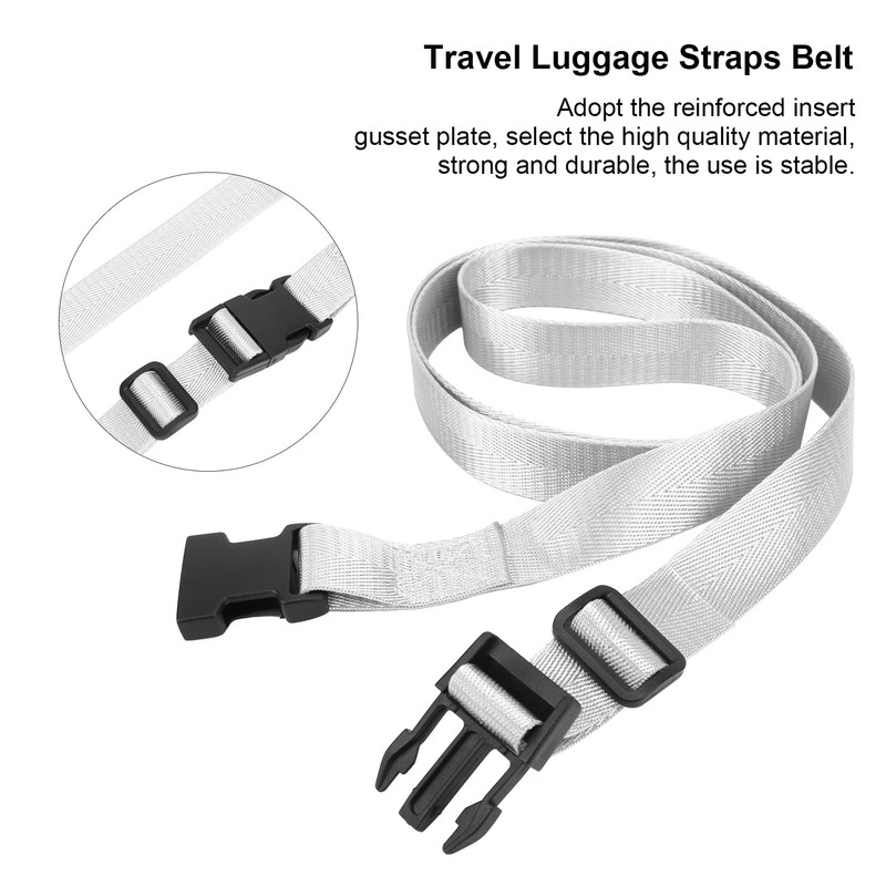Adjustable Luggage Strap, Wear-Resistant Traveling Baggage Strap Reinforced Buckle Quick