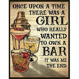 Lewistons-Of-London Girl own Bar Newspaper style Quote Vintage Retro Man Cave Bar Pub Shed Novelty Gift Tin Wall Décor Metal Sign