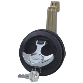 Perko 1091DP1BLK Surface-Mount Locking Latch for 1/8" to 3/4" Thick Smooth/Carpeted Surface, Fits 2-1/2" Hole - 3/4" to 2-3/8" Cam Bar, Black