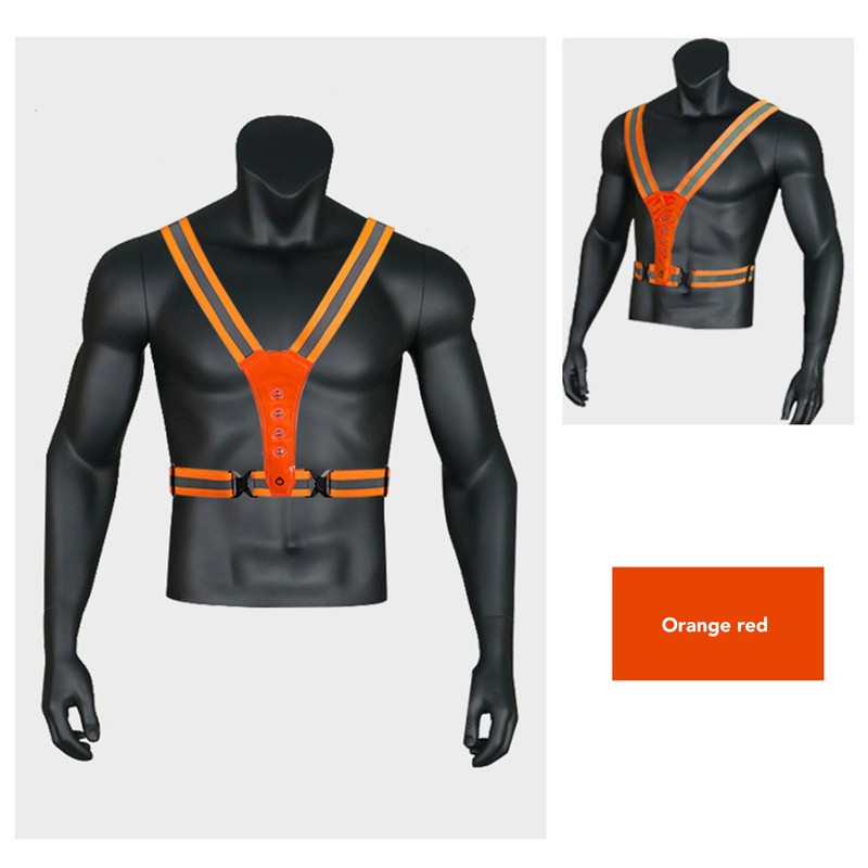 LED Reflective Vest Running Gear Band 3 Lighting Mode 360°