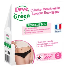 Love & Green LG Menstruationsslip, waschbar, ökologisch, Größe XL, Normal