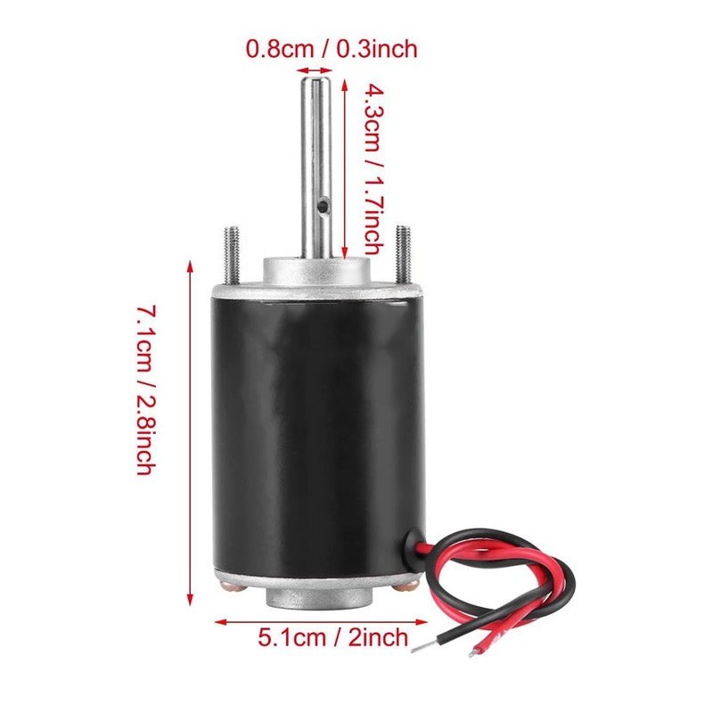 12V 30W High Speed Permanent Magnet DC Motor 3420 Forward