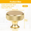 sdhiiolp 10 Pcs Cabinet Knobs Matte Gold Metal Round Knurled