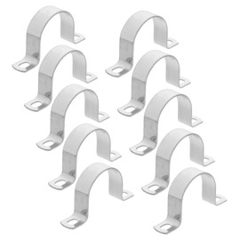 SEWACC 10pcs Heavy Duty Stainless Steel Pipe Clamps Wear Resistant Hose Fixing Clips for Secure Pipe Retention Easy Installation for Gardening and Plumbing Applications