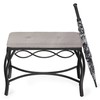 Mango Steam Heather Gray Shoe Bench - Vanity Seat for