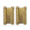 Pair of 4" Double Action Spring Hinge Stainless Steel Cafe