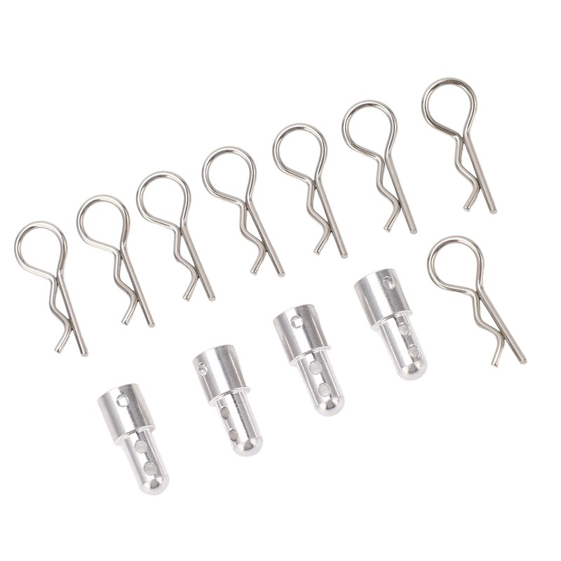 4Pcs RC Body Post Mount Stable High Strength Silver Rugged