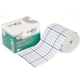 Evofis Sport tape, sports tape, white for compression/fixation of dressings, tape bandage, finger tape, elastic (10 cm x 10 m, white)