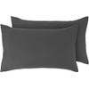 Egyptian Cotton 200 Thread Count Pillow Cases 2 Pack (Charcoal