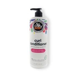 SoCozy Curl Conditioner for Kids Curly Hair (16 Fl Oz Pump) Helps Soften Dry & Unruly Curls, Hair Conditioner & Detangler with Mango Seed Butter, Rice Protein & Papaya Extract, Paraben & Sulfate-Free