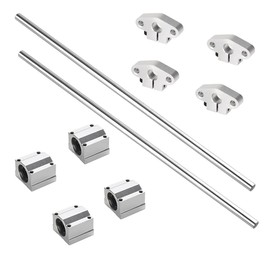 iYueMps 8mm 100-600mm Case Hardened Coated Steel for Linear Motion Rods, Shaft Guides (100mm, 2 Pack)