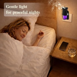 Zoblise 2 Pack Wall Fragrance Plug in with Night Light, Black