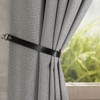 Home Queen Black Leather Curtain Tie Backs, Outdoor Drape Holder