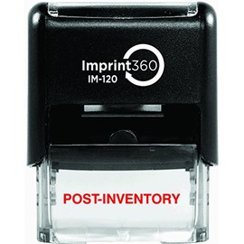 Imprint 360 AS-IMP1065"Post-Inventory" Heavy Duty Commercial Quality Self-Inking Rubber Stamp, Laser Engraved for Clean, Precise Imprints, Red Ink, 9/16" x 1-1/2" Impression Size