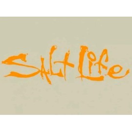 Salt Life Decal - 24" Large Surface Mount Sticker - Signature - Orange SAD930