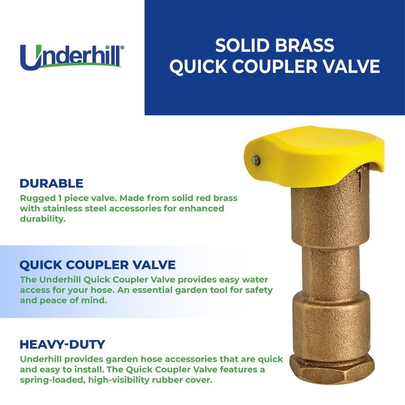Underhill Quick Coupler Valve, Single Slot 1-Inch FPT Inlet, Sprinkler