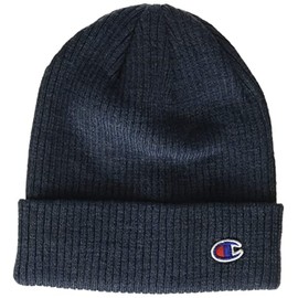 Champion Logo Cuff Beanie, Dark Blue Heather, One Size