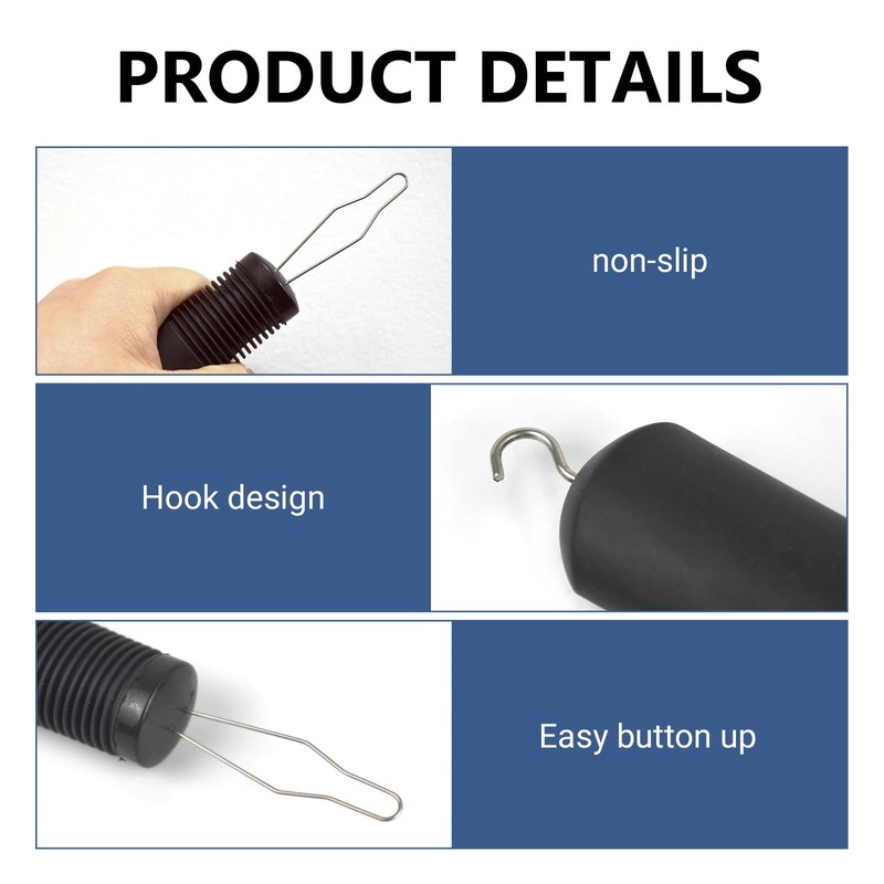 Button Hook, 2 Pcs Button Fastener Aid with 2 U-Shaped