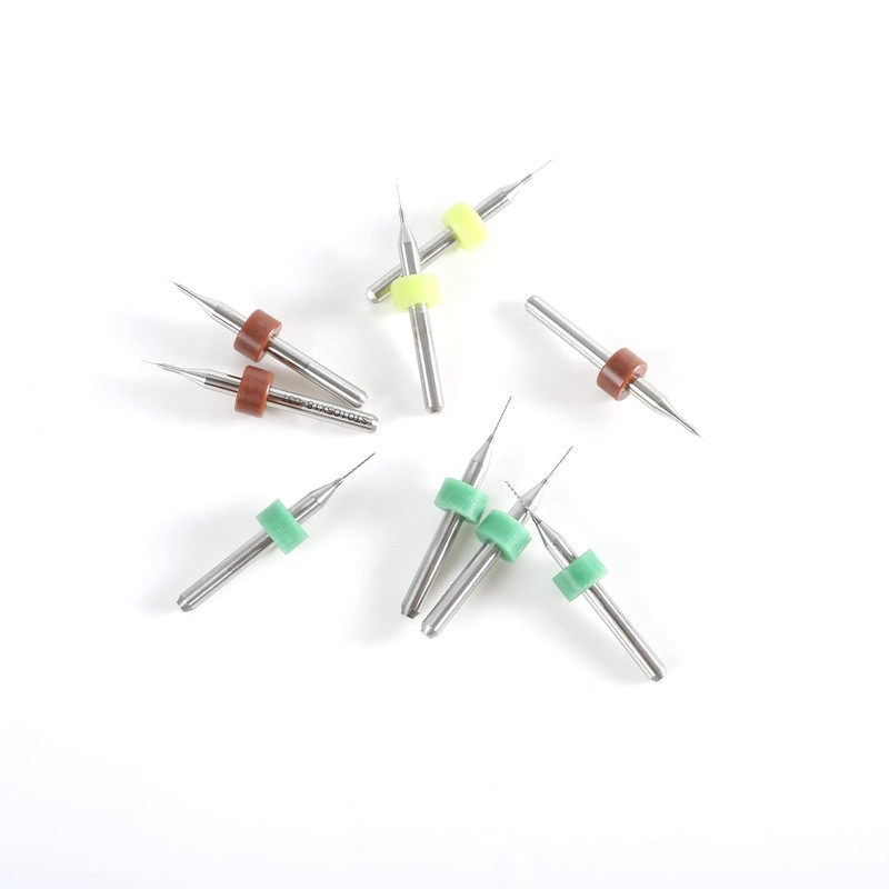 Yunguui 50pcs Micro Twist Drill Bits 0.1-0.5mm PCB Drill Bit