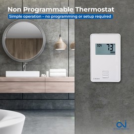 OJ Microline UTN4 Radiant Floor Heat Thermostat w/Class A GFCI - 120/240v Radiant in Floor Heating Thermostat Non-Programmable - Dual Sensing - Includes Sensor - 3-Year Warranty & USA Product Support