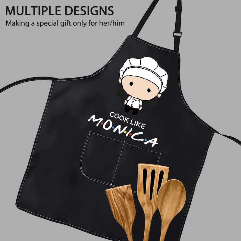 POFULL TV Show Inspired Apron Cook Like Monica Apron Friends
