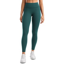 INGIA Womens High Waisted No Front Seam Lounge Yoga Legging 25" Workout Tummy Control Gym Yoga Pants Forest Green Small