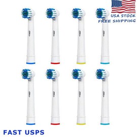 Unbranded 8pcs Toothbrush Heads for Oral B Braun Precision Clean 7000/Pro 1000/9600/ 5000