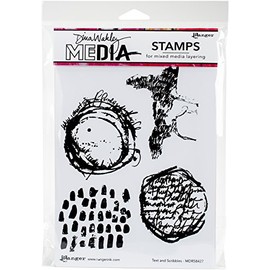 Ranger Dina Wakley Media Cling Stamps, Multi-Colour, 25.4 x 17.78 x 0.76 cm