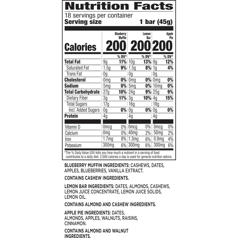 LARABAR Fruit & Nut Bars Variety Pack 18 Count (1.6