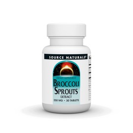 Source Naturals Broccoli Sprouts Extract, Sprouted Broccoli Extract Blend, 250 mg - 30 Tablets