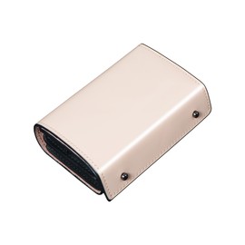 Aoita Men's Bi-fold Wallet, Tochigi, Genuine Leather, Box-Shaped Coin Purse, Left-Handed, Compact Wallet, Large Capacity, Small Wallet, Father's Day, White