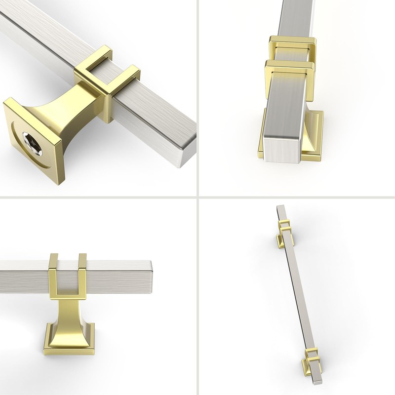Coinkoly 10 Pack 10 Inch(254mm) Cabinet Handles Brushed Nickel and