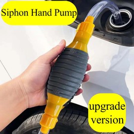 Gas Siphon Pump for Gasoline, Syphon Hand Pump with 4.9ft Siphon Hose, Portable Transfer Pump for Water, Fish Tank, Aquarium, Oil, Diesel