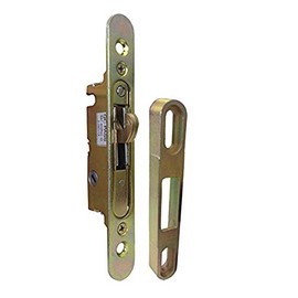 Sliding Glass Patio Door Replacement Mortise Lock, 45 Degree Keyway, with Faceplate, 4-5/8" Screw Holes
