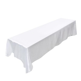 BIT.FLY White Rectangular Tablecloth 228 x 335 cm (90 in x 132 in) Polyester Anti-Fouling Wedding Tablecloth for Celebrations, Parties, Hotels Events and Weddings