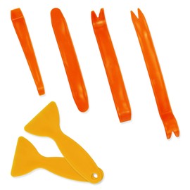 6 Pcs Car Trim Removal Tool auto Door Dashboard Plastic Pry Tool Automotive Audio Repair Mechanic Prying Trim Removal Tool Screwdriver Kit for Car Panel Dash Radio Interior Accessories
