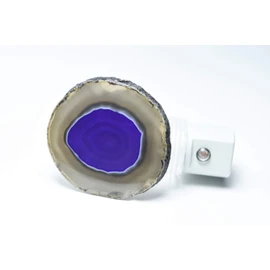 Purple Agate Slice LED Night Light with Auto Sensor - Made to Order