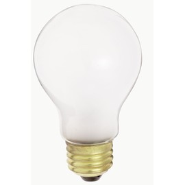 Satco S5010 12V Medium Base 25-Watt A19 Light Bulb, Frosted