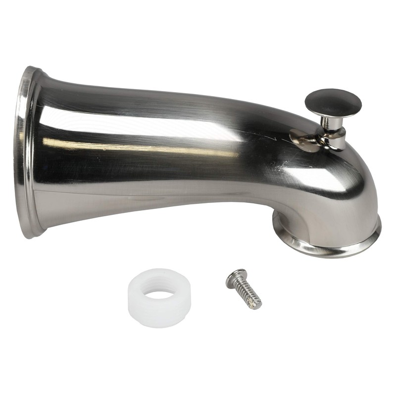 Danco 10316 Tub Spout, 6 Inches/Pull Up Diverter, Brushed Nickel
