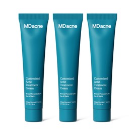 MDacne Acne Treatment Benzoyl Peroxide Cream 5% (3-Pack) - Unclogs Pores, Reduces Blemishes & Enhanced with - Plant-Based Ingredients for Sensitive Skin