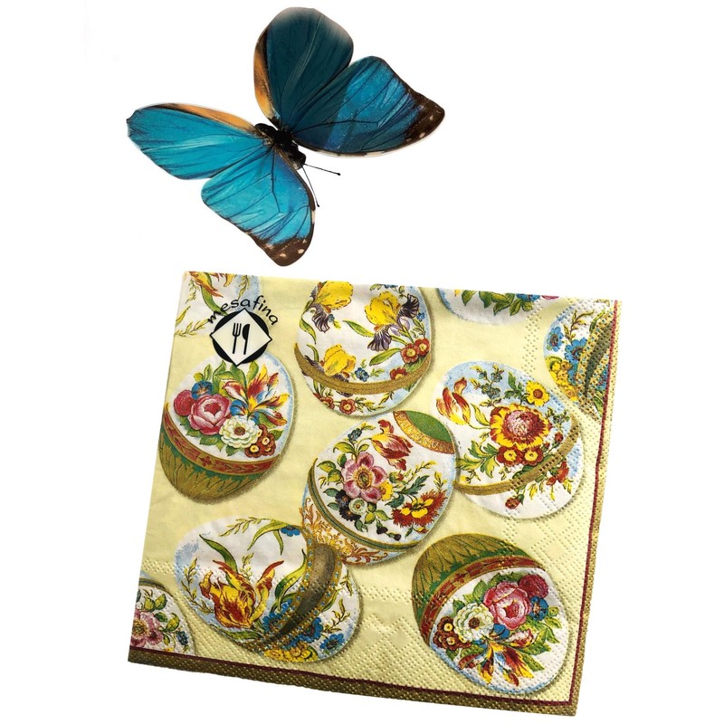 Assorted Bunny Easter Napkins - 12 Styles, 6.5 Inch -