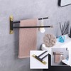 GERZWY Bathroom Swing Arm Towel Bars 2-Arm Wall Mount Stainless