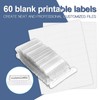 HERKKA Hanging File Folders, 60 Pack Reinforced Letter Size Hanging