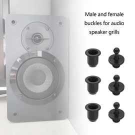 Be In Your Mind 24pcs Audio Grille Clips Speaker Assembly Accessory Male and Female Clips for Speaker Grille and Cabinet Fixing with 12 Each of Male Female Clips