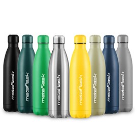 MetaFlask Water Bottle, Insulated Stainless Steel Water Bottle | 24 Hour Cold & 12 Hour Hot | Top Performance Thermos | Ideal for Gym, Yoga, Cycling | Leak-Proof