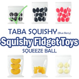 ZTATU Mini Fruit Taba Squishy Toys for Kids - Blueberry Fufu Squishy Stress Balls for Adults & Kids - Stress Relief Toy Sensory Squeeze Ball for Office, Classroom - Party Favors