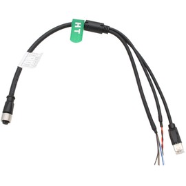HangTon M12 Aviation 12 Pin Female Cable for DJI Livox Mid-360 LiDAR Sensor to Computer Ethernet Power Debugging, 1 to 3 Splitter, A-Coded Connector to RJ45 and Flying Leads, 25cm